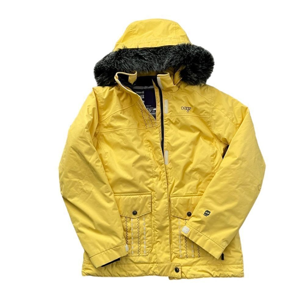 ORAGE Insulated Winter Jacket Yellow Size Small